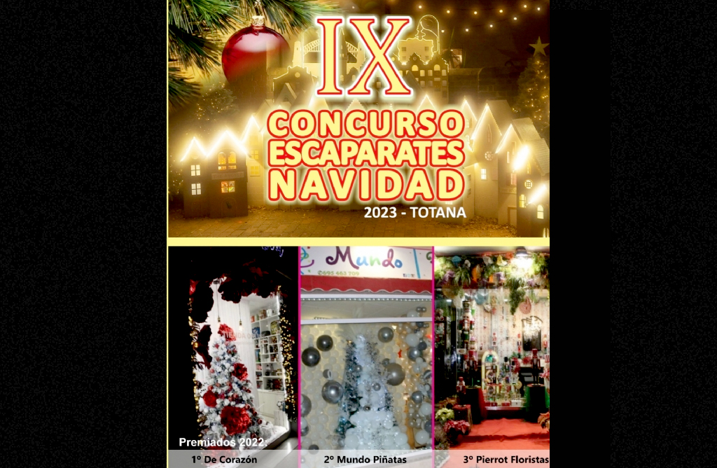 El IX Concurso de Escaparates de Navidad llenar las calles de Totana de ambiente festivo